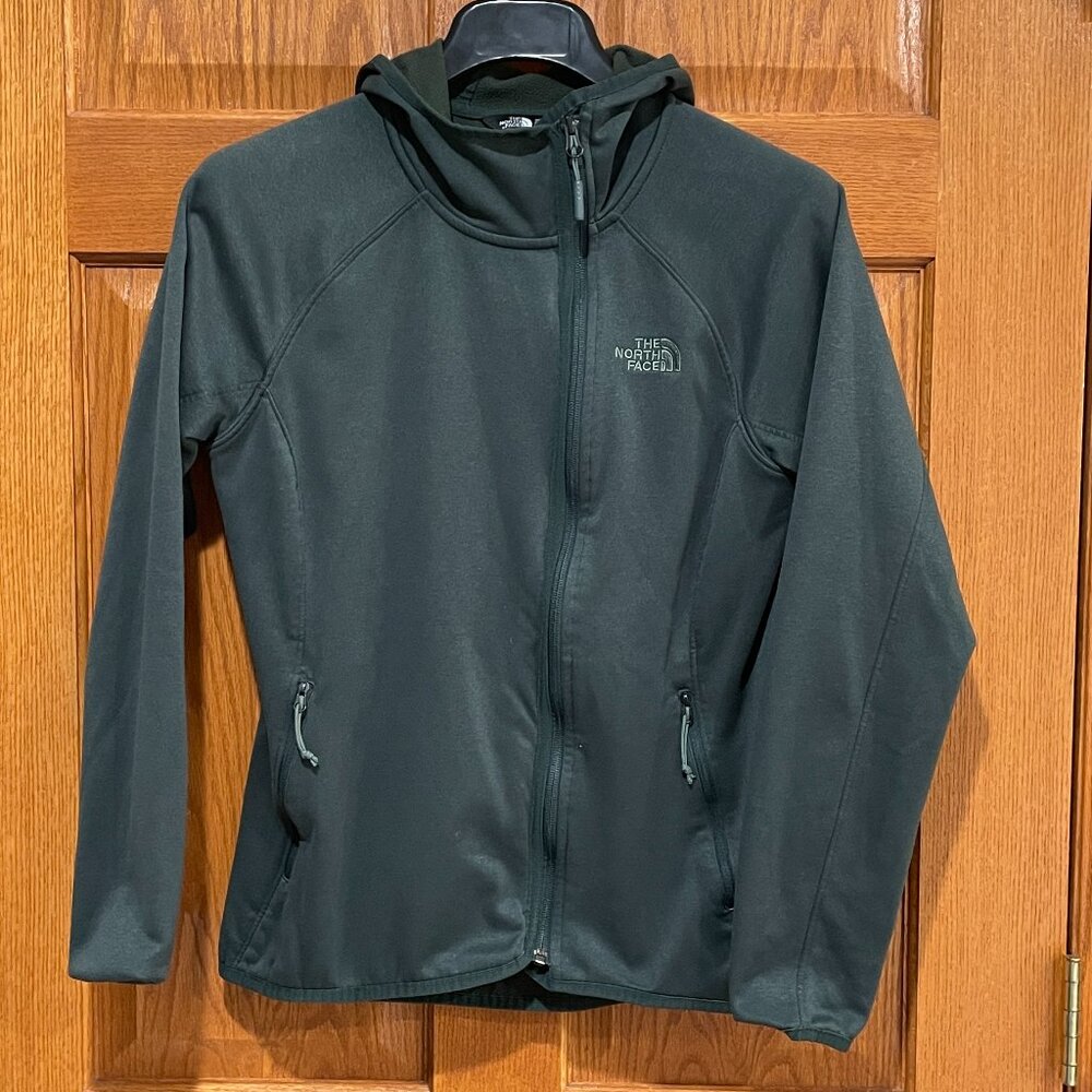 The North Face Women's M Green Fleece Full Zip Jacket Sweatshirt Hoodie - Picture 1 of 4